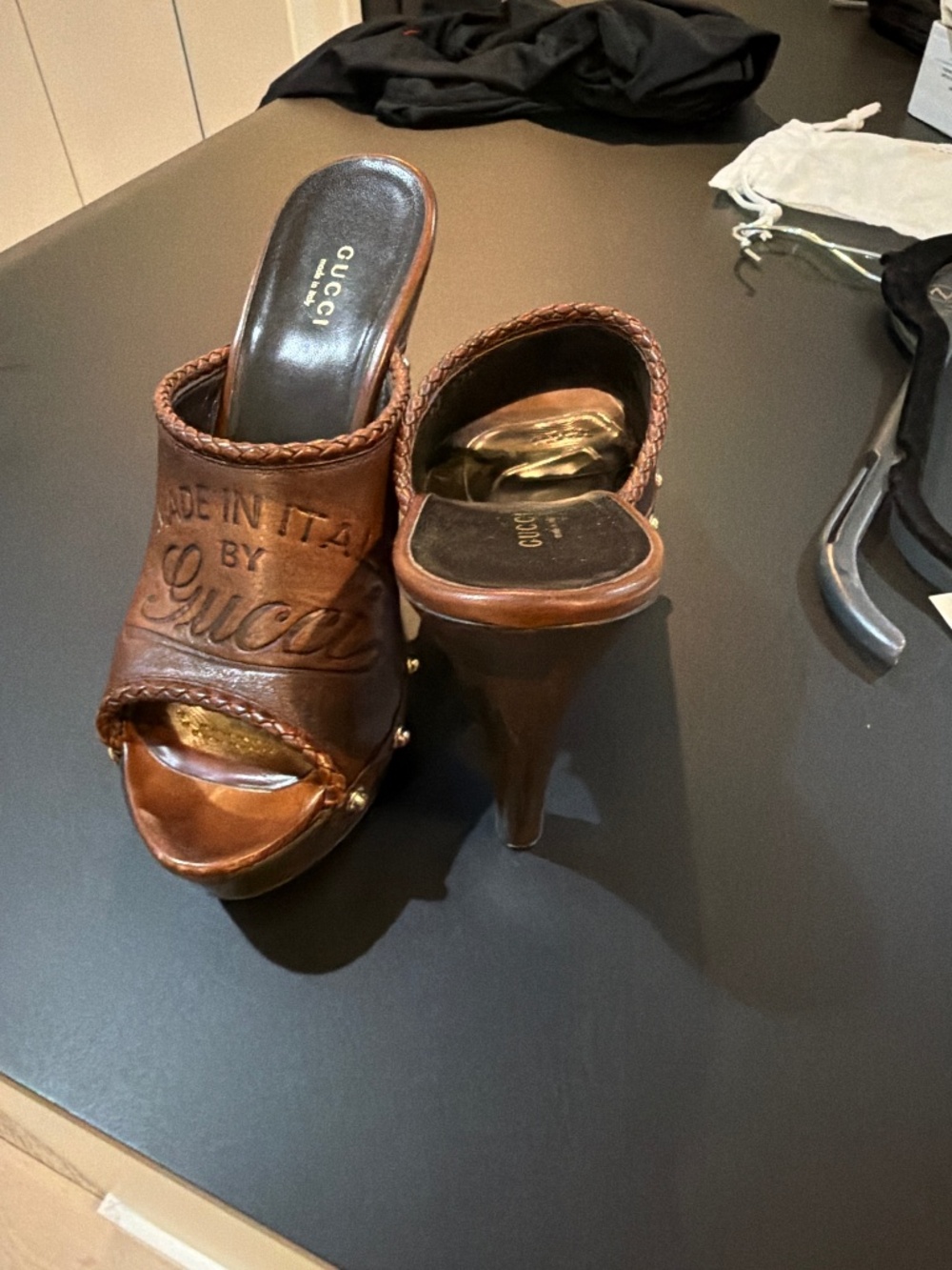 Vintage Gucci Slides size 37.5